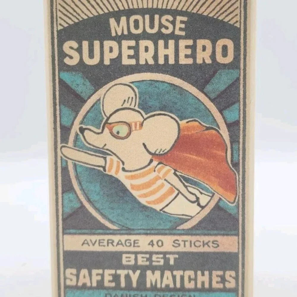 Maileg MOUSE SUPER HERO Little Brother Matchbox Danish Design NEW with box